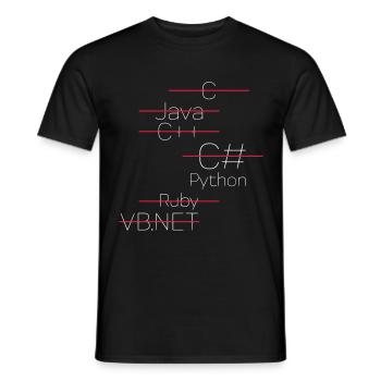 PYTHON CODING / PROGRAMMIERSPRACHE - Männer T-Shirt - Schwarz - Vorne - AI Model Male 178 light (178cm)