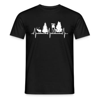Cadeau de chasse pour les chasseurs - T-shirt homme - noir - Devant - AI Model Male 178 light (178cm)