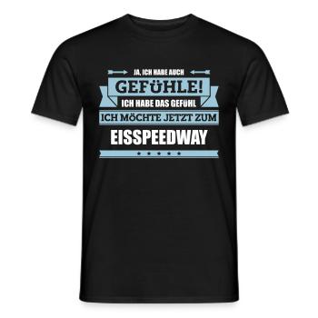 Lustiger Eisspeedway Spruch - Männer T-Shirt - Schwarz - Vorne - AI Model Male 178 light (178cm)
