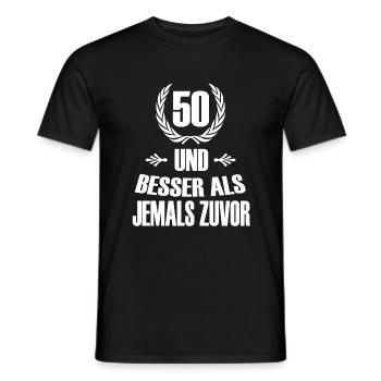 50 Geburtstag - Männer T-Shirt - Schwarz - Vorne - AI Model Male 178 light (178cm)
