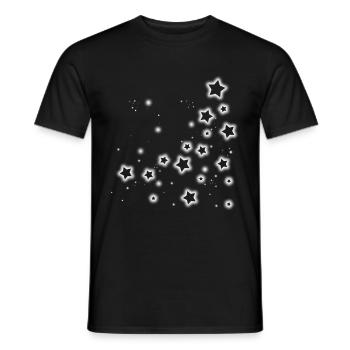 Etoiles blanches - T-shirt homme - noir - Devant - AI Model Male 178 light (178cm)