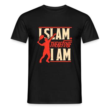 Je claque donc je suis - Tennis Serve Sport - T-shirt homme - noir - Devant - AI Model Male 178 light (178cm)