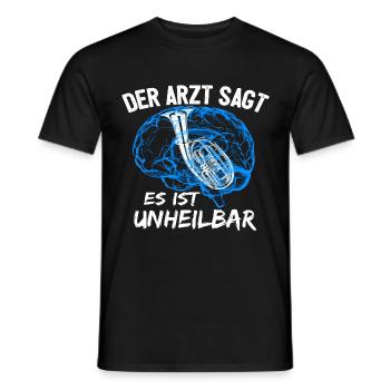 Bariton Musikverein - Männer T-Shirt - Schwarz - Vorne - AI Model Male 178 light (178cm)