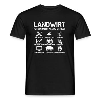 Landwirt - Männer T-Shirt - Schwarz - Vorne - AI Model Male 178 light (178cm)