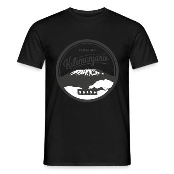 Kilimanjaro - Men's T-Shirt - black - Front - AI Model Male 178 light (178cm)