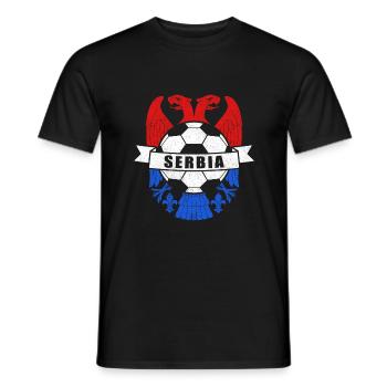 Serbia - Men's T-Shirt - black - Front - AI Model Male 178 light (178cm)