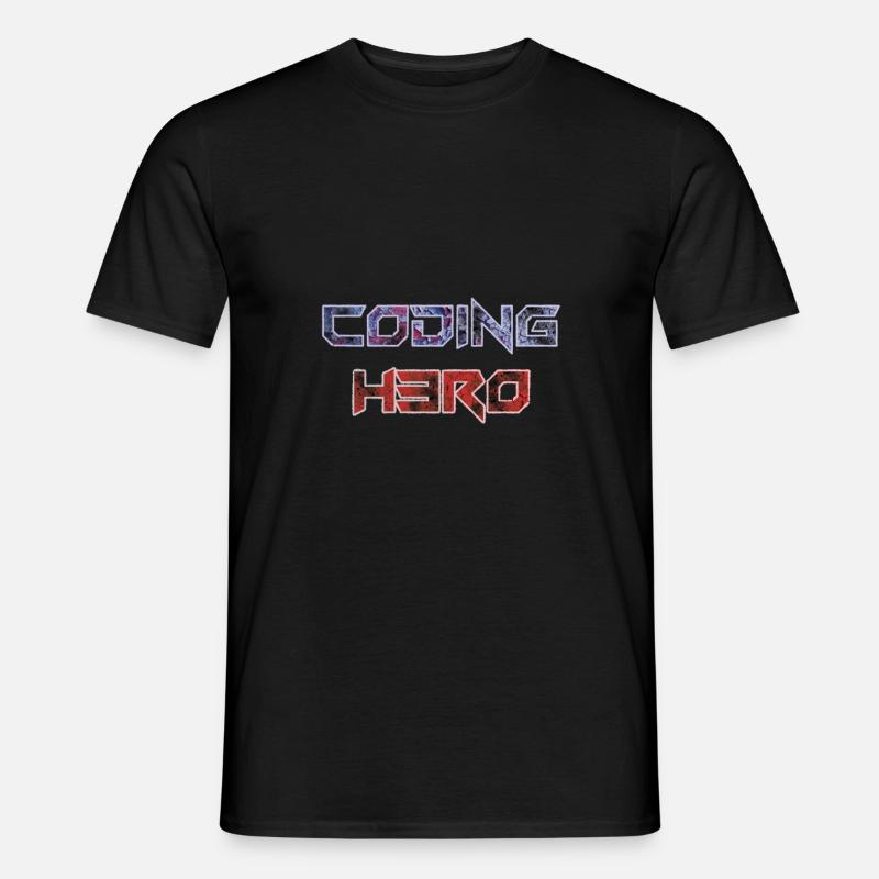 Coding Hero - héros de la programmation - T-shirt homme - noir