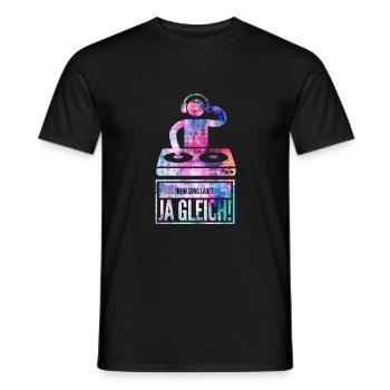 Dj dein Song läuft ja gleich - Männer T-Shirt - Schwarz - Vorne - AI Model Male 178 light (178cm)