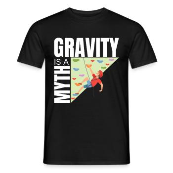 Wall Climbing Rock Climbing - Men's T-Shirt - black - Front - AI Model Male 178 light (178cm)