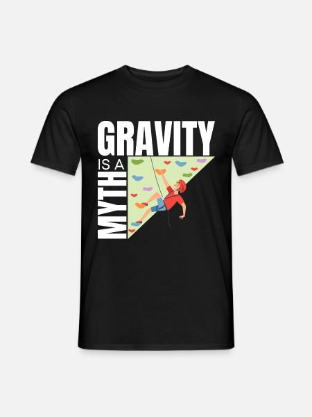 Wall Climbing Rock Climbing - Men's T-Shirt - black