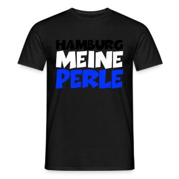 Hamburg meine Perle - Männer T-Shirt - Schwarz - Vorne - AI Model Male 178 light (178cm)