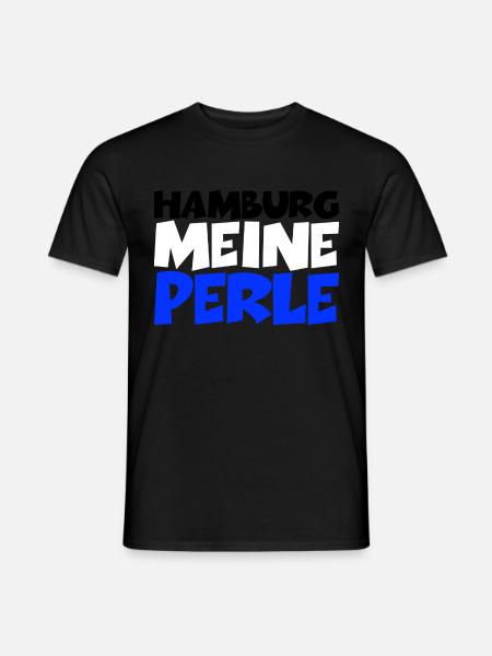 Hamburg meine Perle - Männer T-Shirt - Schwarz
