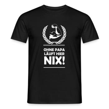 Papa - Männer T-Shirt - Schwarz - Vorne - AI Model Male 178 light (178cm)