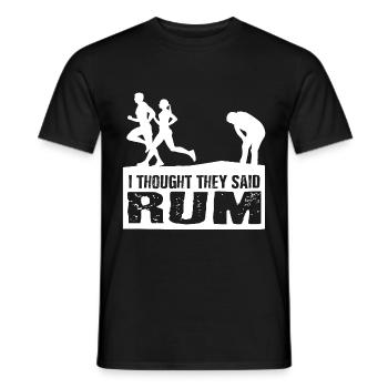 Funny I Thought They Said Rum - T-shirt homme - noir - Devant - AI Model Male 178 light (178cm)