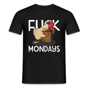 Fuck Mondays - Männer T-Shirt - Schwarz - Vorne - AI Model Male 178 light (178cm)