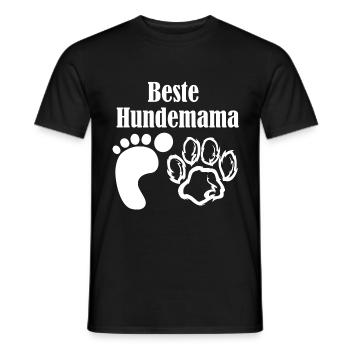 Beste Hundemama - Männer T-Shirt - Schwarz - Vorne - AI Model Male 178 light (178cm)