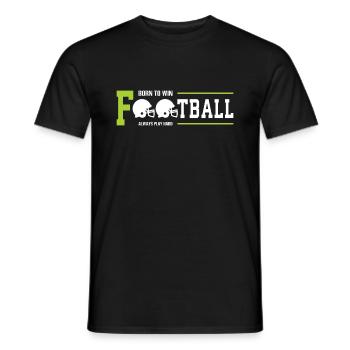 Citation de football américain Born To Win Gift - T-shirt homme - noir - Devant - AI Model Male 178 light (178cm)