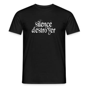 Silence Destroyer of Silence - Men's T-Shirt - black - Front - AI Model Male 178 light (178cm)