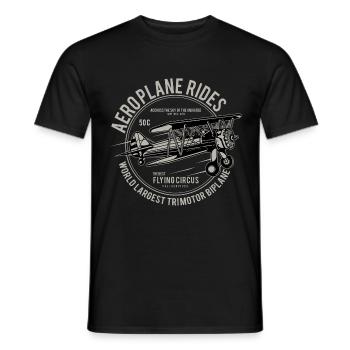 Aeroplane Rides - Men's T-Shirt - black - Front - AI Model Male 178 light (178cm)
