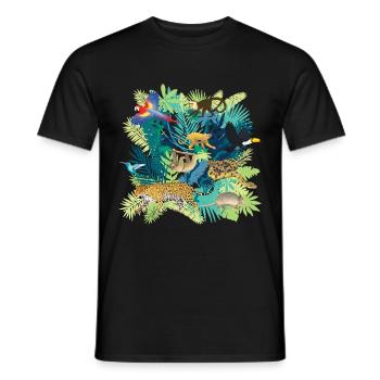 South America Jungle Light - T-shirt homme - noir - Devant - AI Model Male 178 light (178cm)