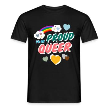 Proud to be Queer - Men's T-Shirt - black - Front - AI Model Male 178 light (178cm)