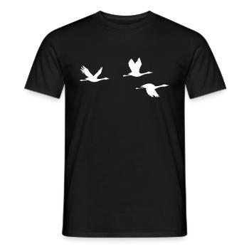 Flying Goose Goose Migratory Birds Grey Goose Gift - Men's T-Shirt - black - Front - AI Model Male 178 light (178cm)