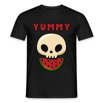 Crâne délicieux au melon - T-shirt homme - noir - Devant - AI Model Male 178 light (178cm)