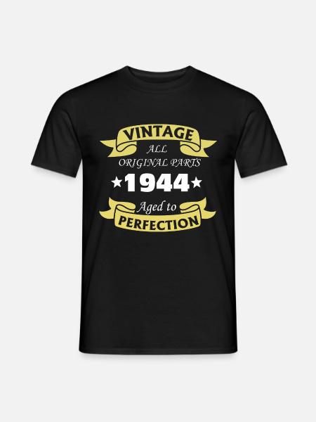 Vintage 1944 80 Years Aged to Perfection - Men's T-Shirt - black