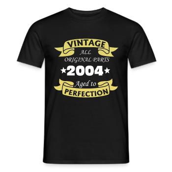 Jahrgang 2004 20 Jahre zur Perfektion gereift - Männer T-Shirt - Schwarz - Vorne - AI Model Male 178 light (178cm)