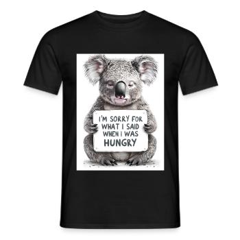 Koala Australia Saying Gift Idea - Men's T-Shirt - black - Front - AI Model Male 178 light (178cm)