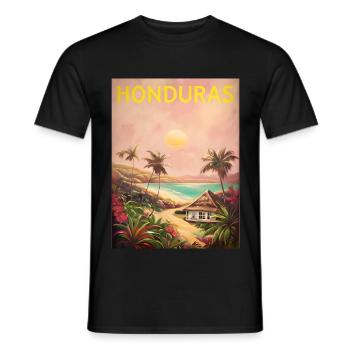 Honduras Stolz Herkunft Geschenk - Männer T-Shirt - Schwarz - Vorne - AI Model Male 178 light (178cm)