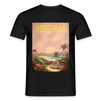 Honduras Pride Home Gift - Men's T-Shirt - black - Front - AI Model Male 178 light (178cm)