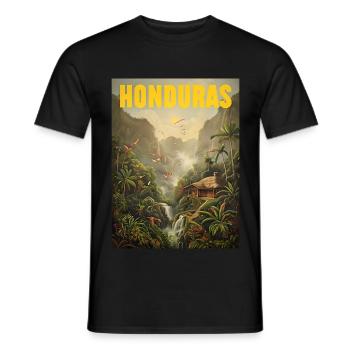 Honduras Dschungel Herkunft Geschenk - Männer T-Shirt - Schwarz - Vorne - AI Model Male 178 light (178cm)