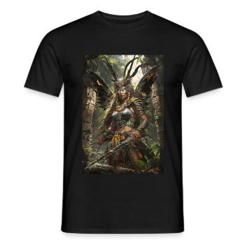 Guerrier Mythologie Mythe Cadeau - T-shirt homme - noir - Devant - AI Model Male 178 light (178cm)