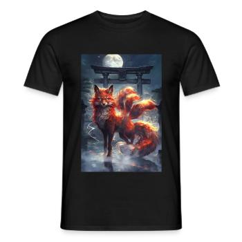Fox Fairy Mythology Myth Gift - Men's T-Shirt - black - Front - AI Model Male 178 light (178cm)