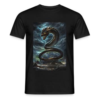 Basilisk Mythology Myth Gift - Men's T-Shirt - black - Front - AI Model Male 178 light (178cm)