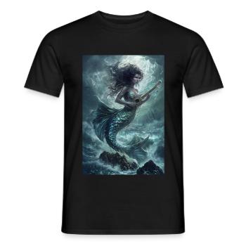 Sirène Mythologie Mythe Cadeau - T-shirt homme - noir - Devant - AI Model Male 178 light (178cm)