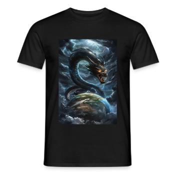 Basilisk Mythology Myth Gift - Men's T-Shirt - black - Front - AI Model Male 178 light (178cm)