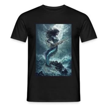 Légende Sirène Mythe Cadeau - T-shirt homme - noir - Devant - AI Model Male 178 light (178cm)