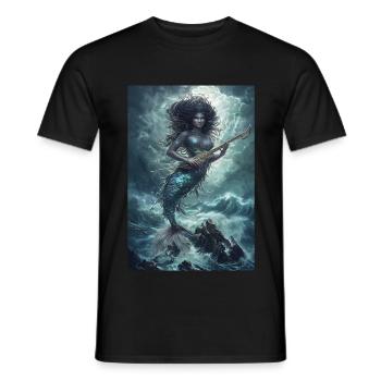 Mermaid Mythology Legend Gift - Men's T-Shirt - black - Front - AI Model Male 178 light (178cm)
