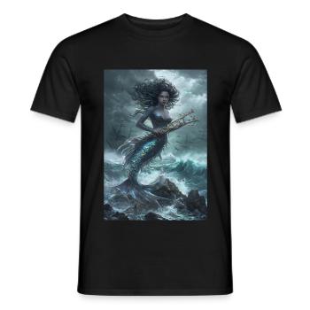 Mermaid Mythology Sea Gift - Men's T-Shirt - black - Front - AI Model Male 178 light (178cm)