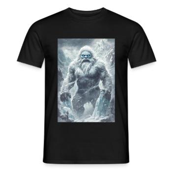 Yeti Mythology Legend Gift - Men's T-Shirt - black - Front - AI Model Male 178 light (178cm)