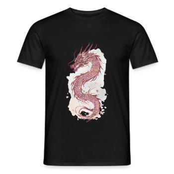 Dragon Dragon Chine Mythologie Cadeau - T-shirt homme - noir - Devant - AI Model Male 178 light (178cm)