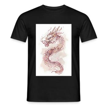 Dragon, mythologie, Chine, cadeau - T-shirt homme - noir - Devant - AI Model Male 178 light (178cm)