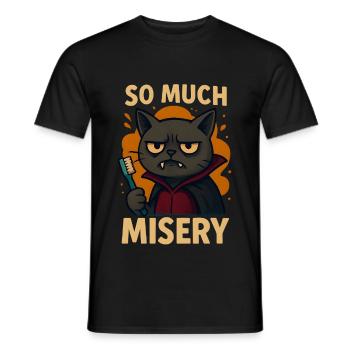 Halloween Costume Cat Gift - Men's T-Shirt - black - Front - AI Model Male 178 light (178cm)