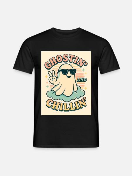 Halloween Ghost Costume Gift - Men's T-Shirt - black