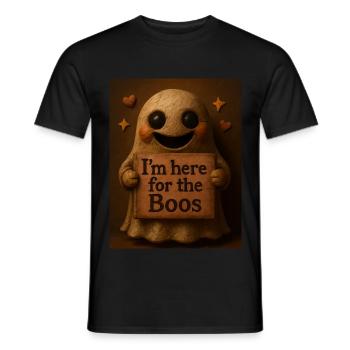 Halloween Geist gruselig Kostüm Geschenk - Männer T-Shirt - Schwarz - Vorne - AI Model Male 178 light (178cm)
