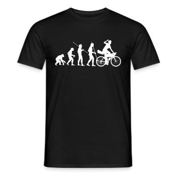 Gravel Bike graveln Bike Tour Bikepacking - Men's T-Shirt - black - Front - AI Model Male 178 light (178cm)