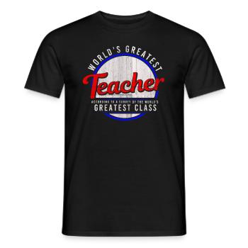 Weltbester Lehrer Geschenkidee - Männer T-Shirt - Schwarz - Vorne - AI Model Male 178 light (178cm)