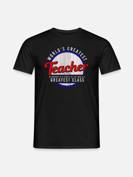 Weltbester Lehrer Geschenkidee - Männer T-Shirt - Schwarz